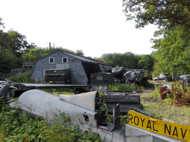 General view of the yard with T Mark 4N Harrier XW268/720VL in foreground