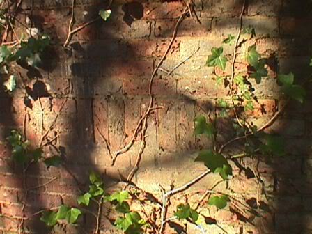 Close up on bricked up embrasure.