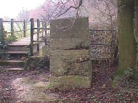 The lone concrete obstacle on the Horsham side of the river.