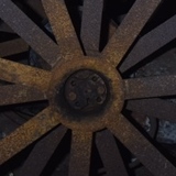 Southern tunnel - vintage tractor wheels