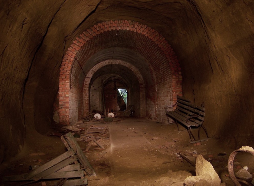 Underground rifle range on the other side of the dene