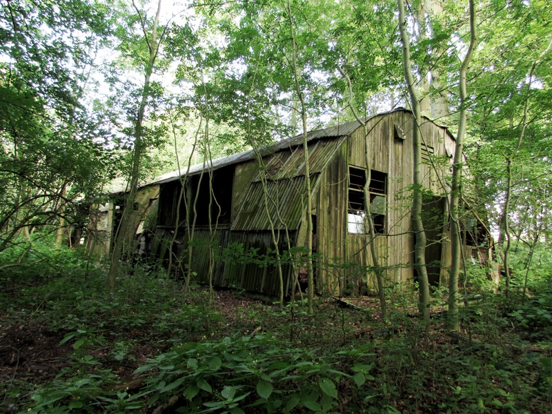 This large partitioned hut may have been the mess and kitchens