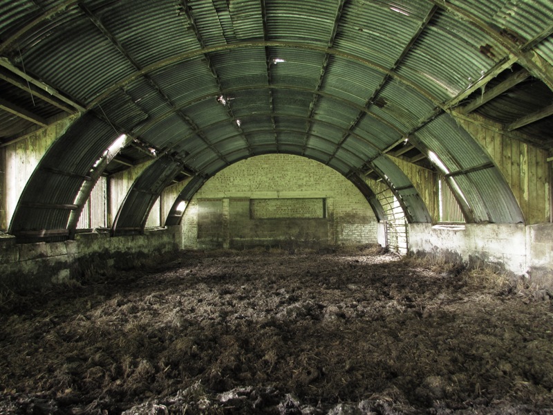 This large partitioned hut may have been the mess and kitchens
