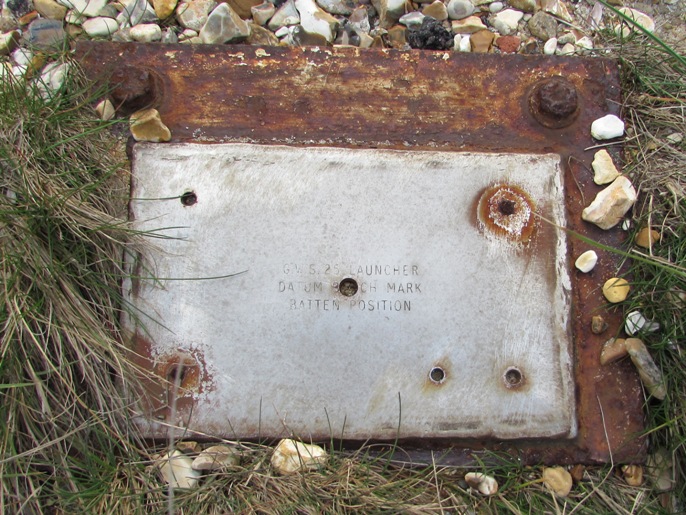 Plaque identifying the site of the Sea Wolf missile launcher