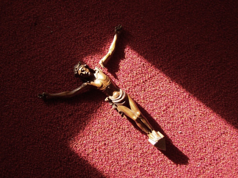 Broken crucifix