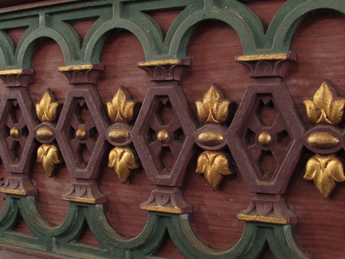 Carving on the <i>Sedd Fawr</i> (Deacon's Pew)