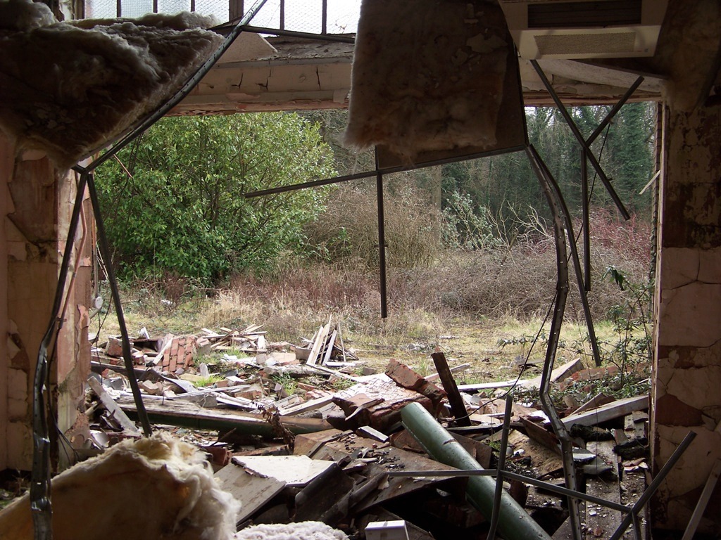 Many outshots and extensions have been demolished leaving large holes in the walls