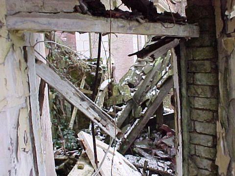 Collapsed outer corridor.