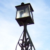 Gate pier with lamp, 2009