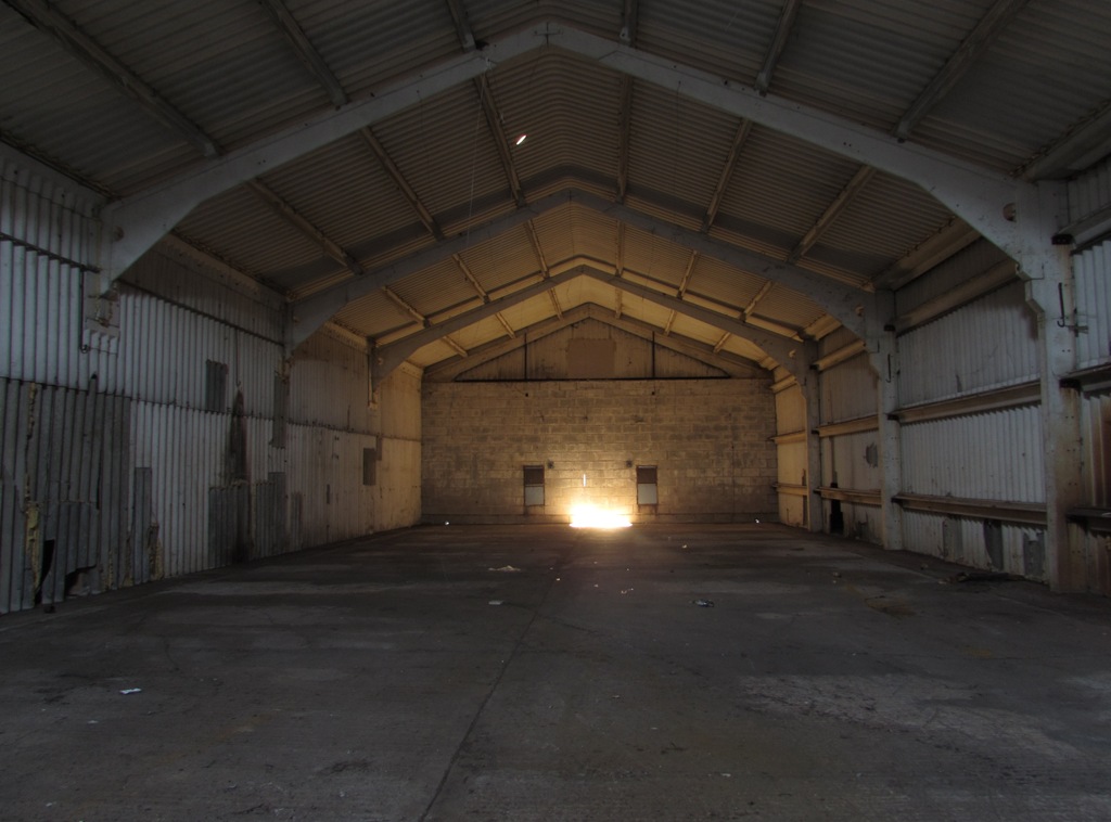Empty growing shed, 2014