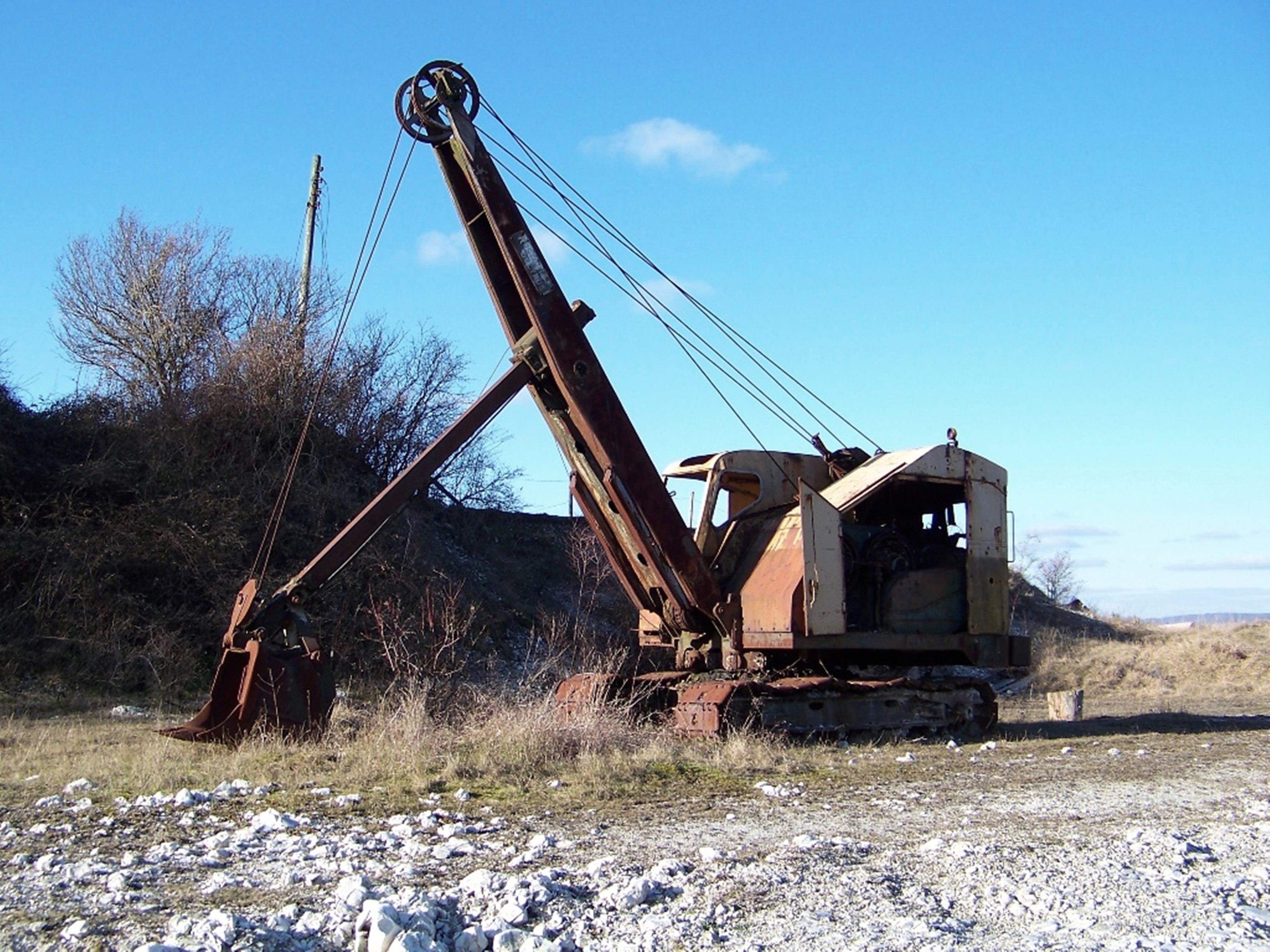 Another Ruston-Bucyrus front-shovel higher up the quarry