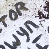 Fragment of a protest sign, possibly referring to Carwyn Jones, Welsh Minister for Agriculture who   <br> authorised the carcass burnings in 2001