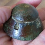 A brass shell fuze (c. WWI) found further along the shore